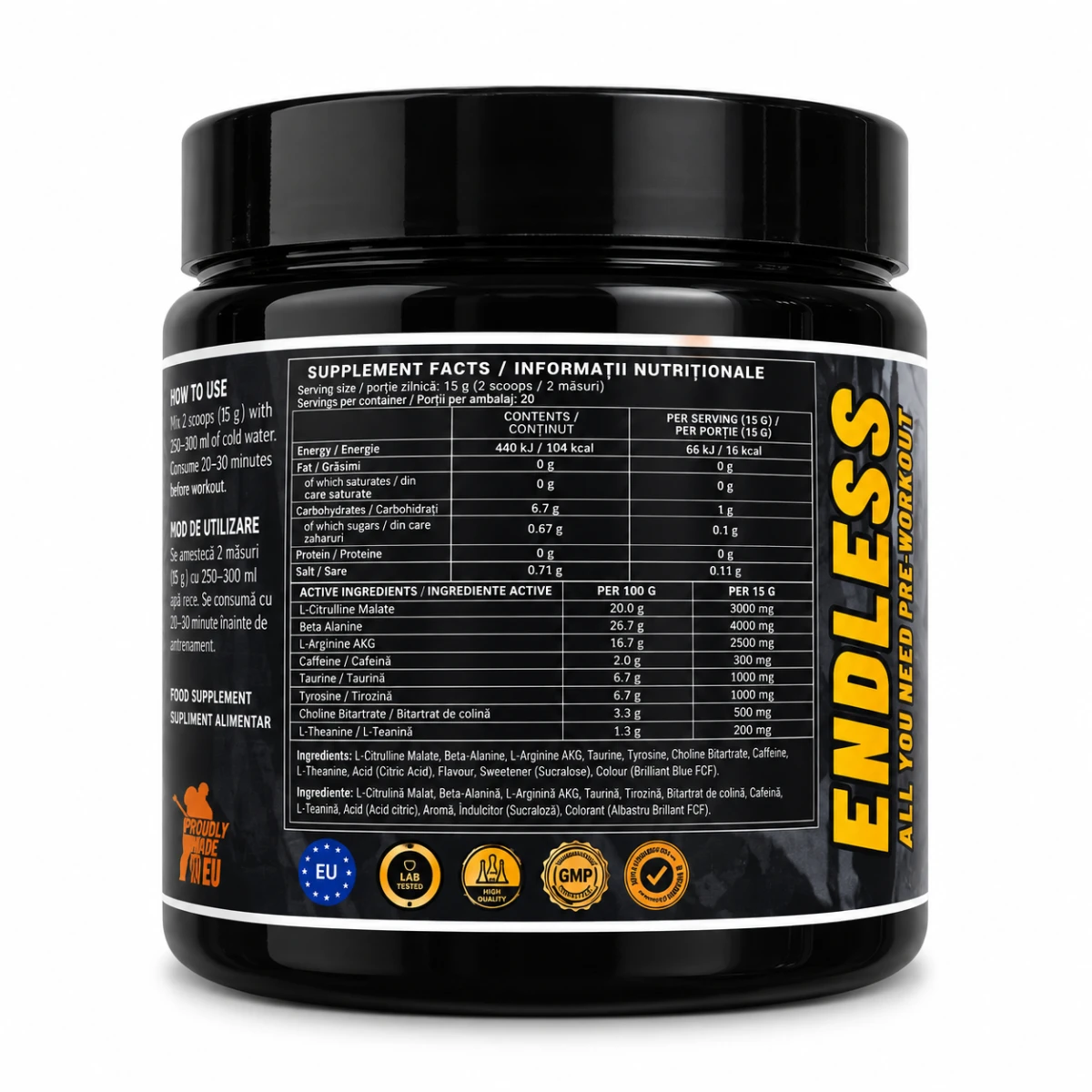 SM Nutrition Endless Pre-workout 450g Grape 2