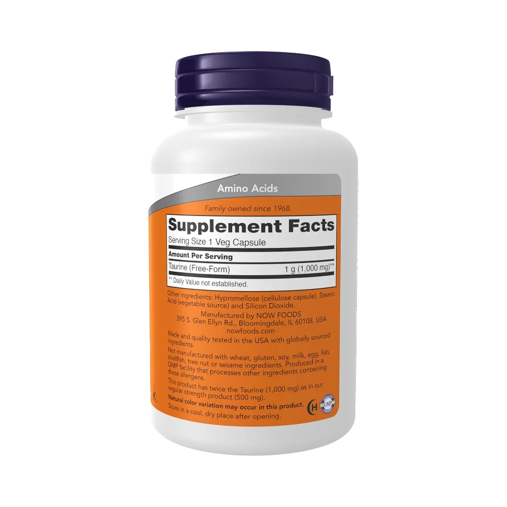 Now Taurine 1000mg Double Strenght 100 vcaps 2