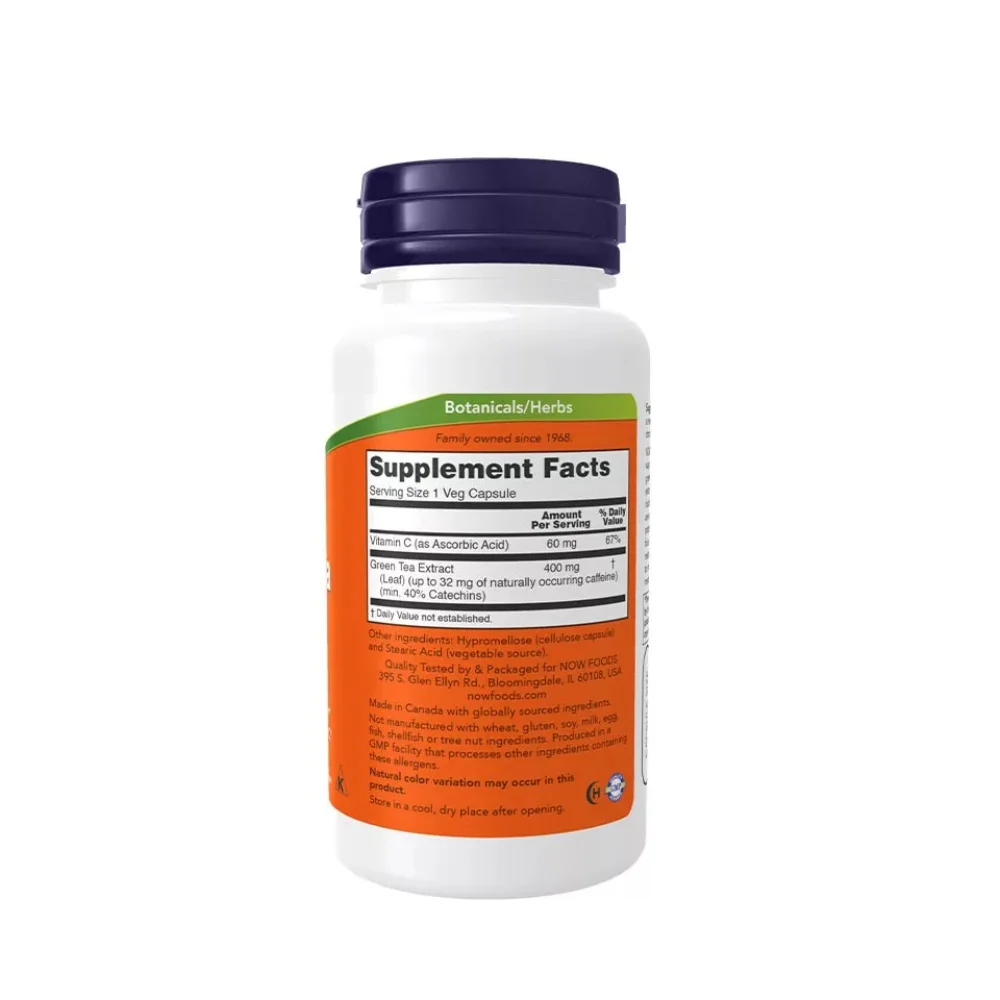 Now Green Tea Extract 400mg 100 vcaps 2