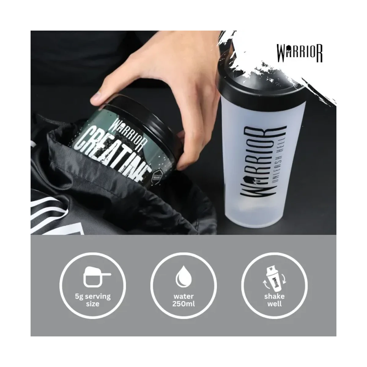 Warrior Creatine Monohydrate Micronised 500g Unflavoured 3
