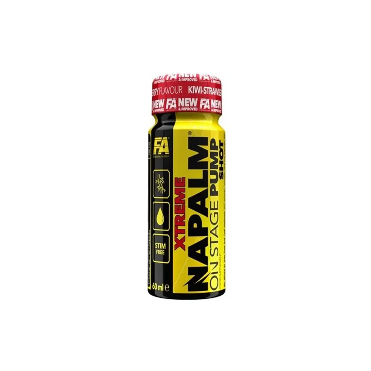 Fa Napalm On Stage Pump Stim Free Shot 60ml Kiwi Strawberry