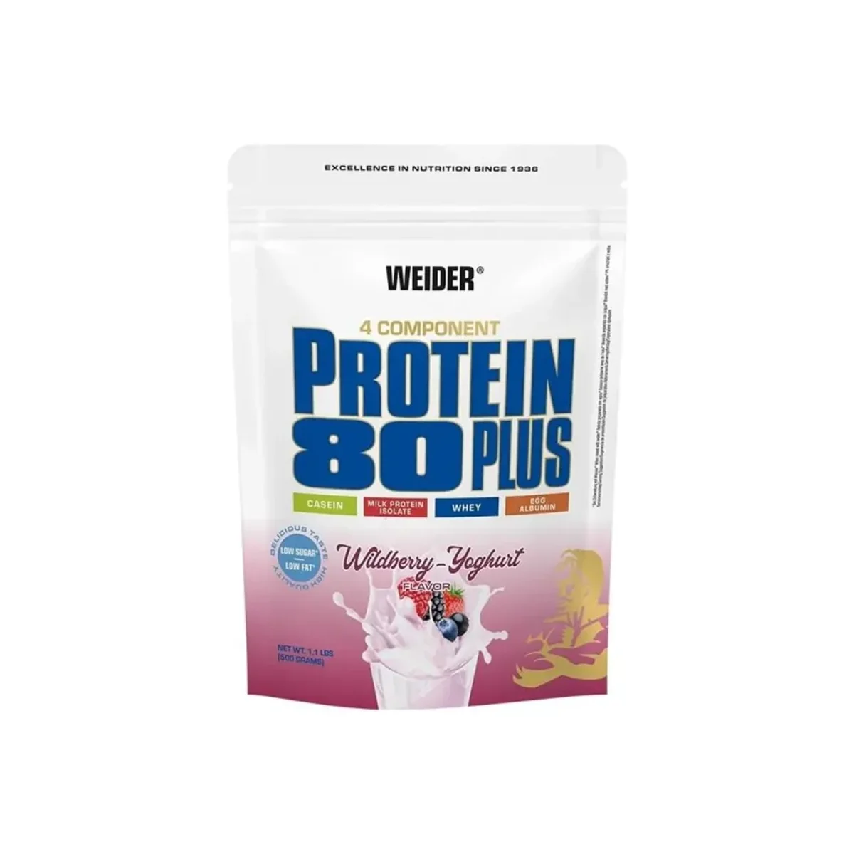 Weider Protein 80 Plus 500g Fructe de padure -iaurt