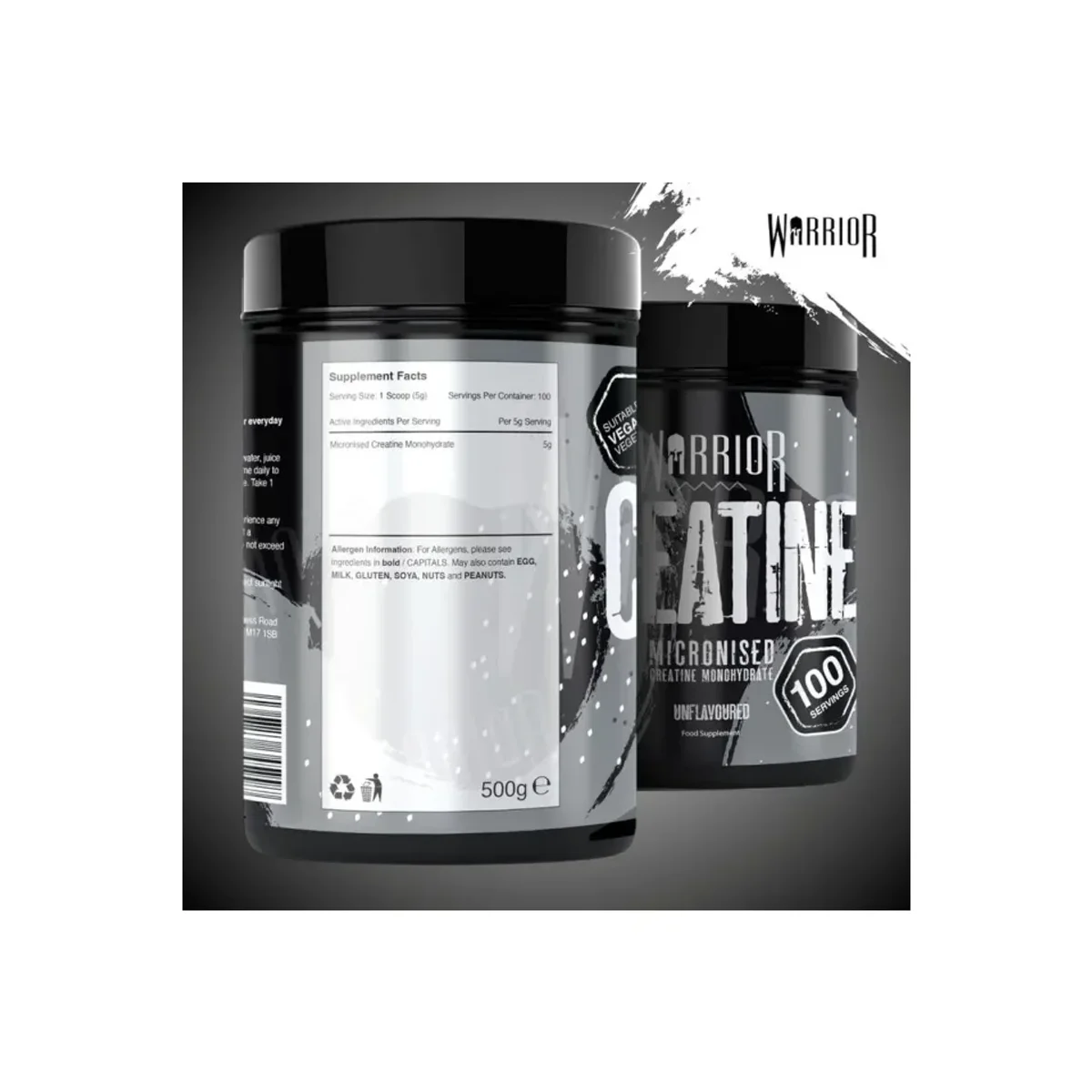 Warrior Creatine Monohydrate Micronised 500g Unflavoured 2