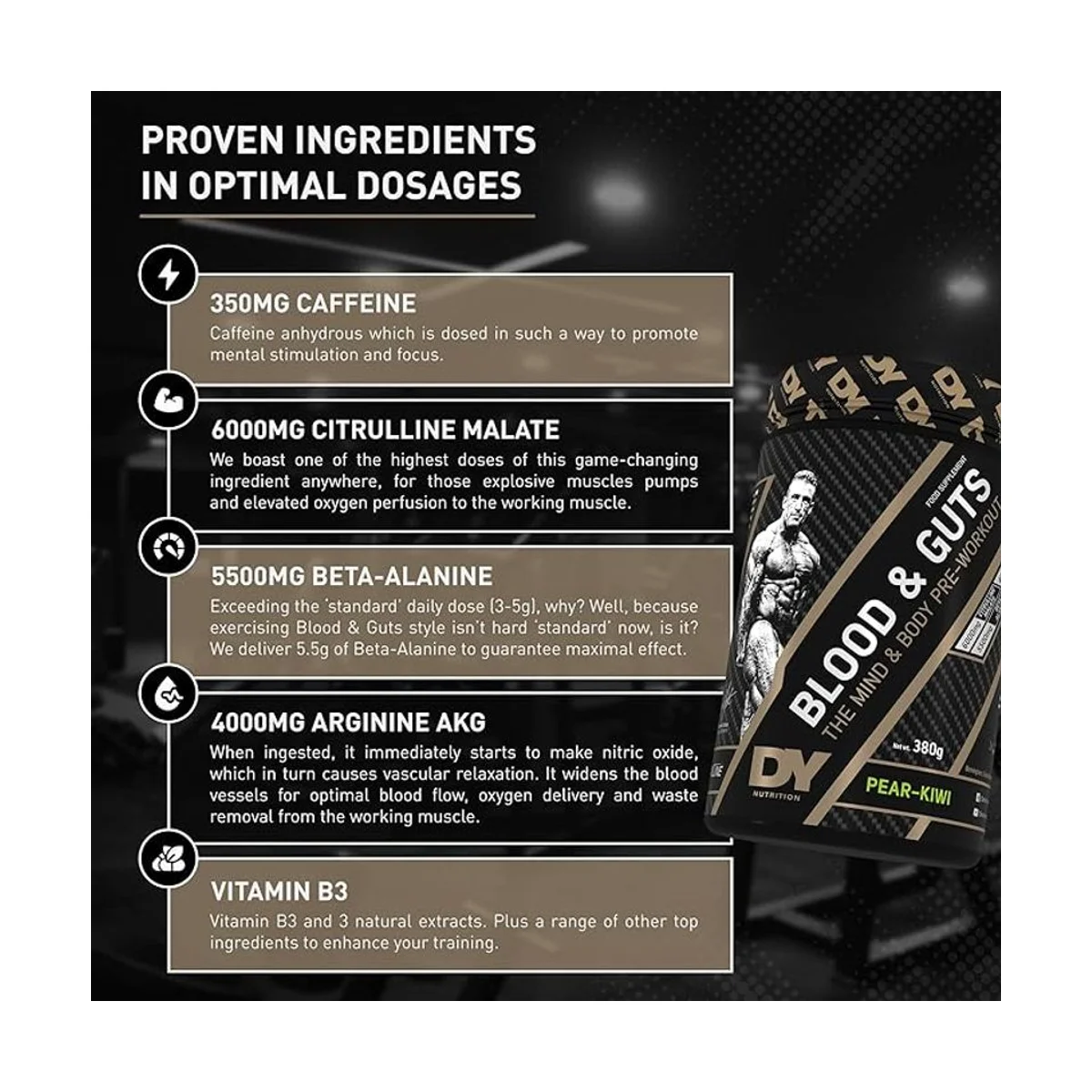 Dorian Yates Blood and Guts Blueberry 380g 4