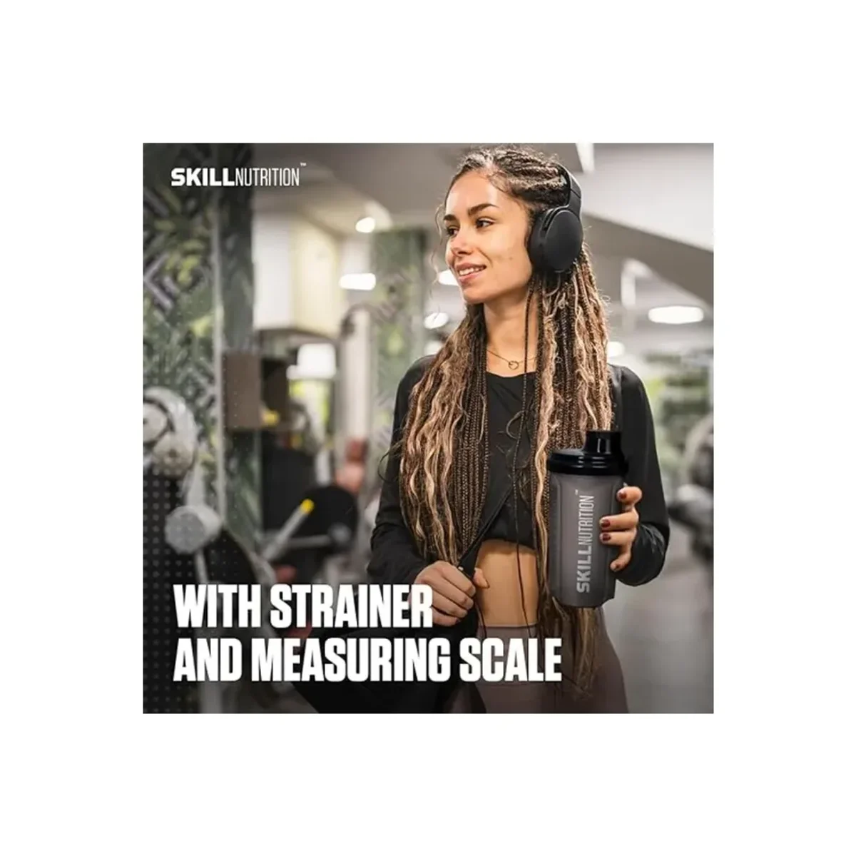 Skill Nutrition Shaker Smoked Transparent 700ml 4