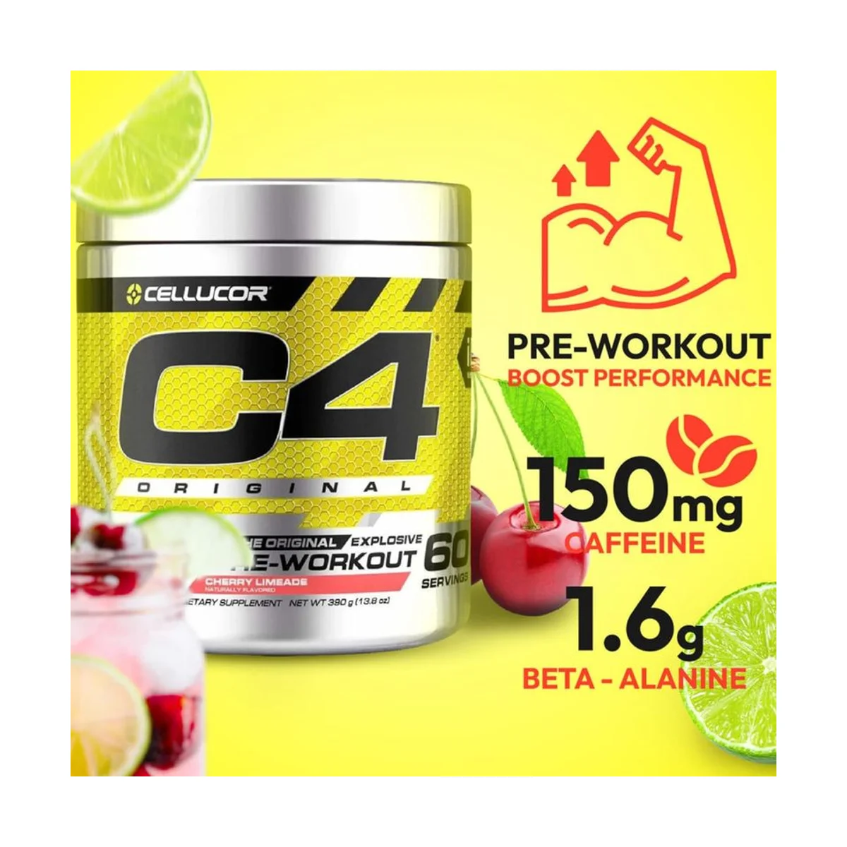 C4 Original Pre-workout Cherry Limeade 60 serviri 2