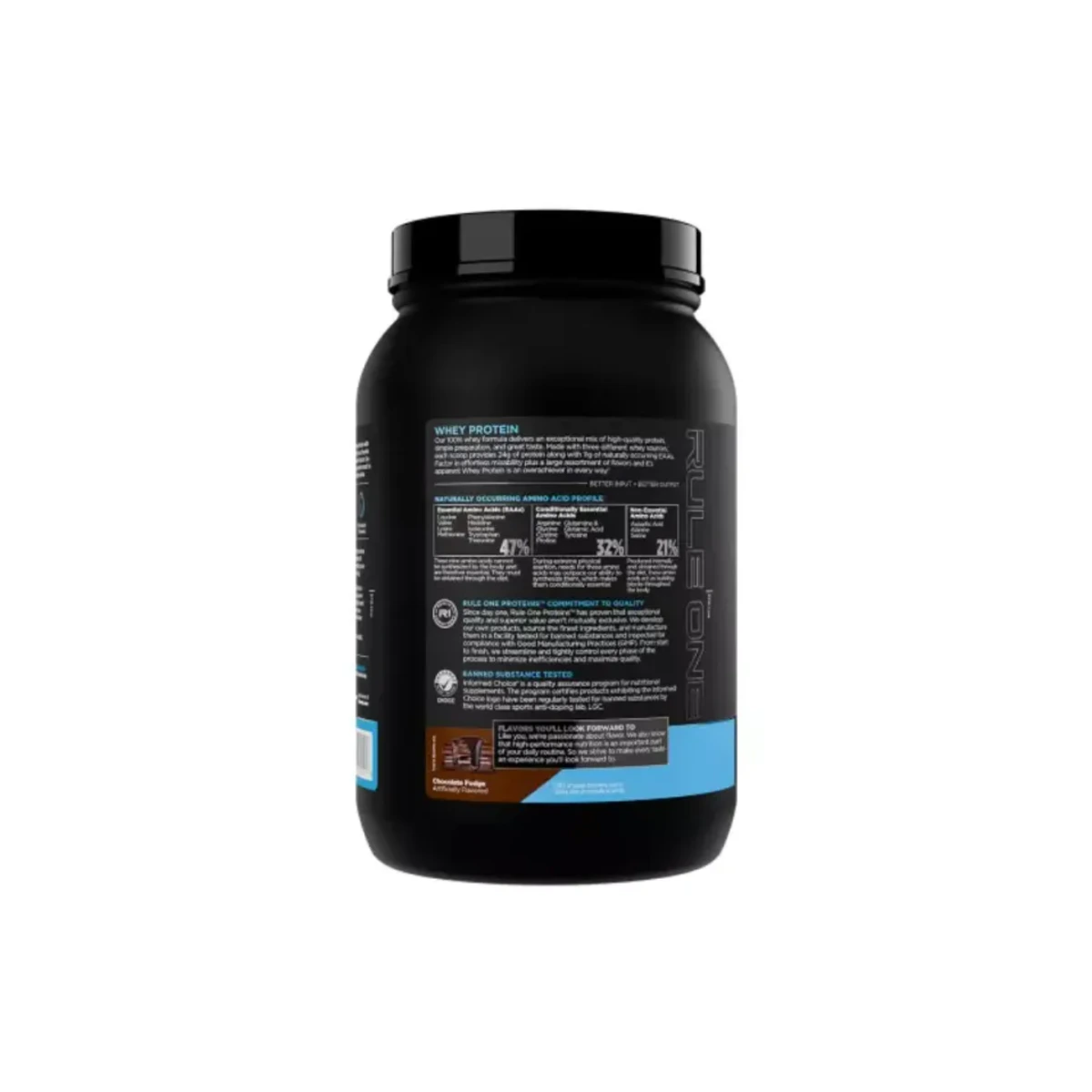 Rule 1 Whey Protein 910g Chocolate Fudge 2