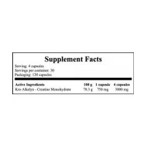 Nutrend Krea-Alkalin 750mg 120 capsule 2