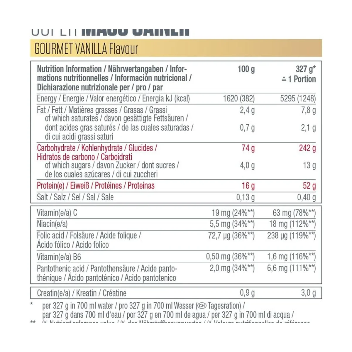 Dymatize Super Mass Gainer Gourmet Vanilla 2.9kg 2