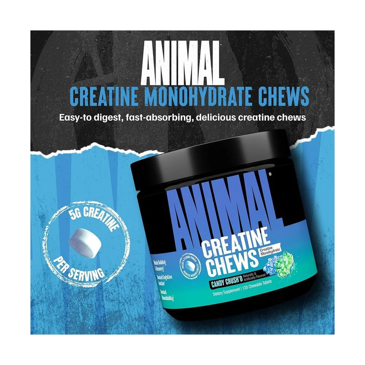 Universal Animal Creatine Chews Candy Crush 120 tab 2