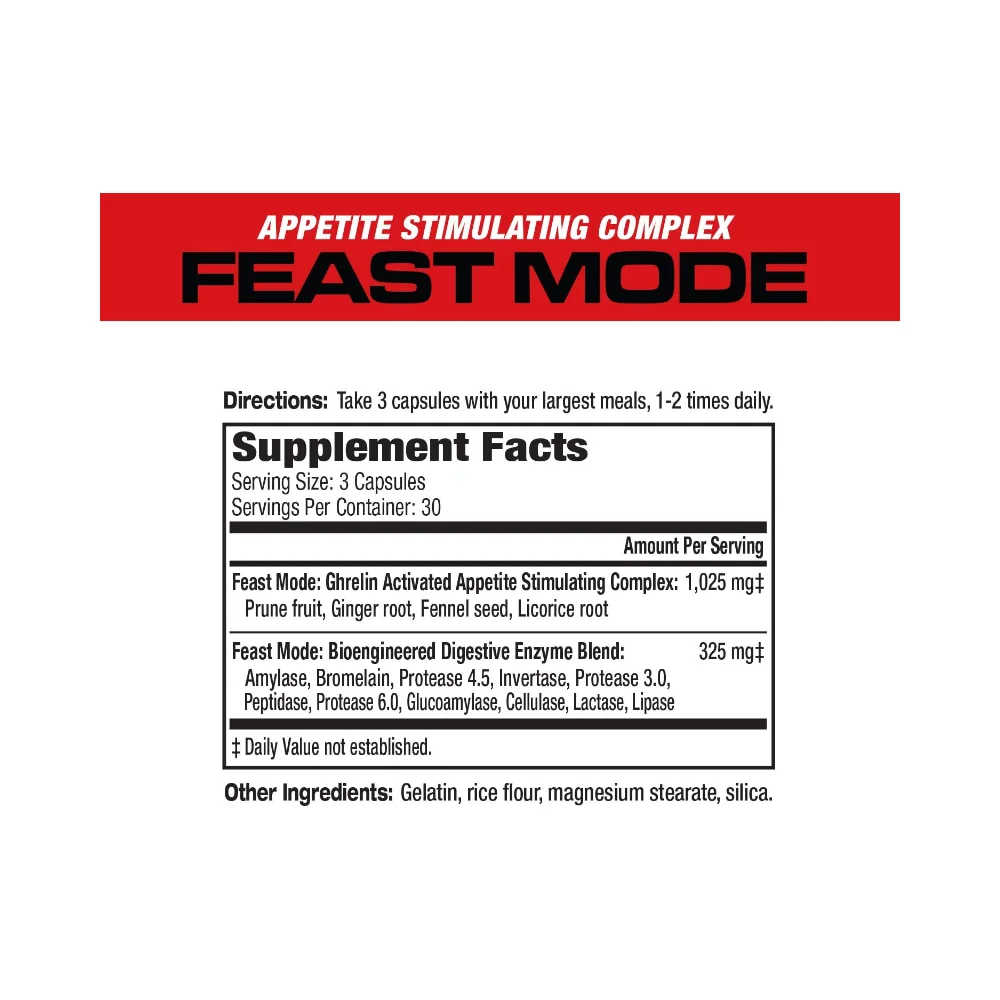 MuscleMeds Feast Mode Appettite Stimulating 90caps 2