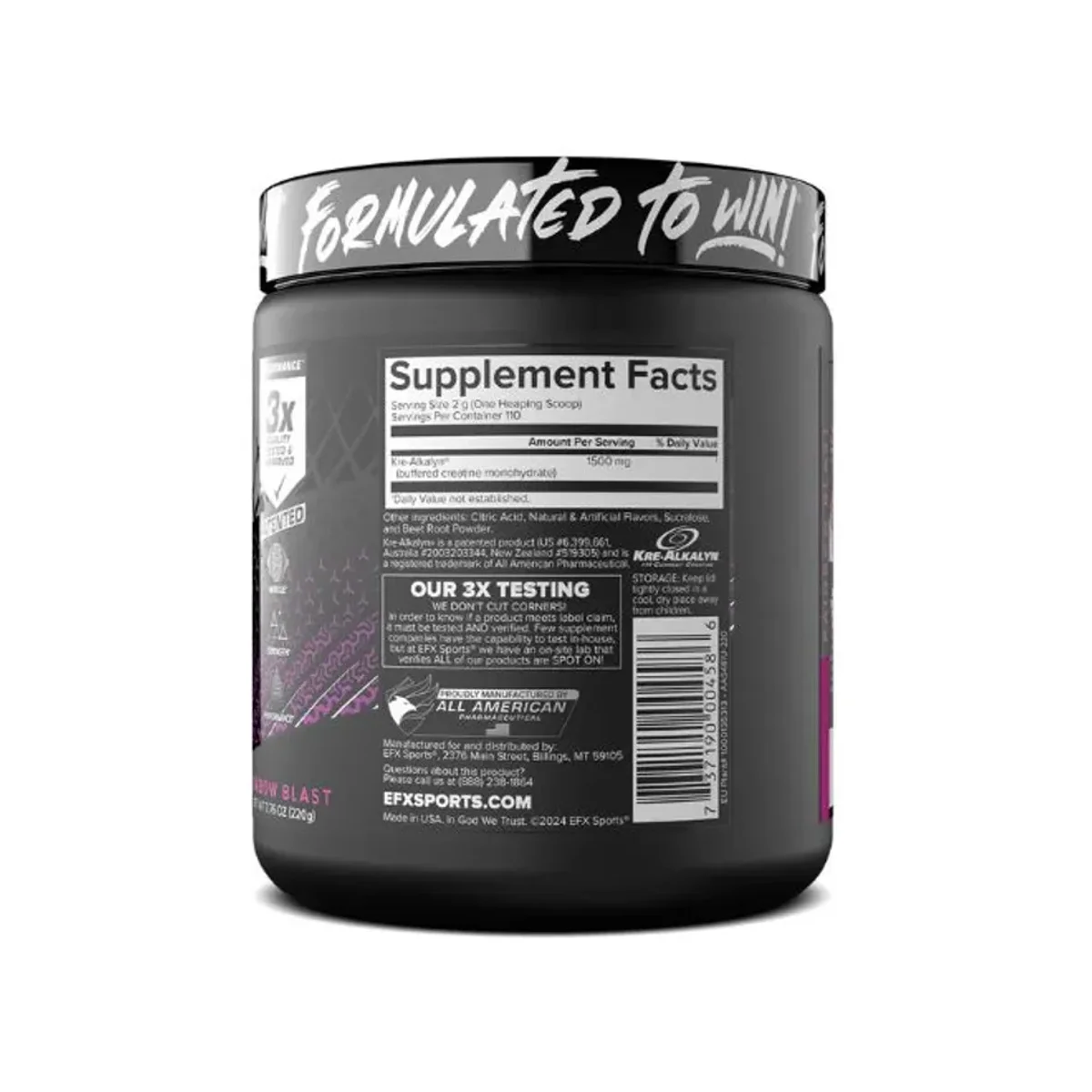 Efx Sports Krea-Alkalyn Unflavored 210g 2