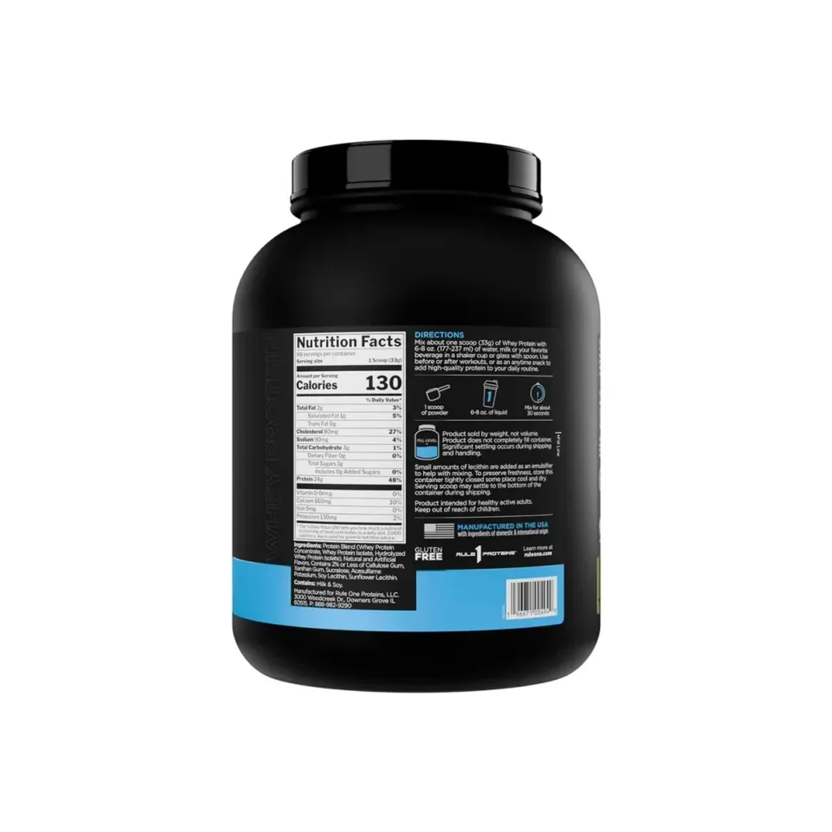 Rule 1 Whey Protein Vanilla Ice Cream 2240g 2