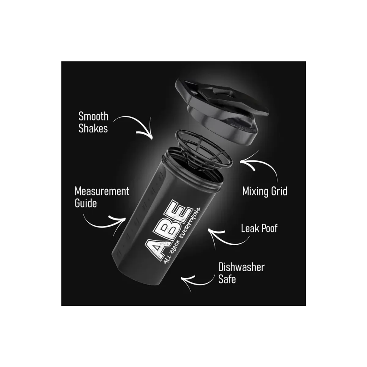 Applied Nutrition ABE All Black Shaker 600ml 3