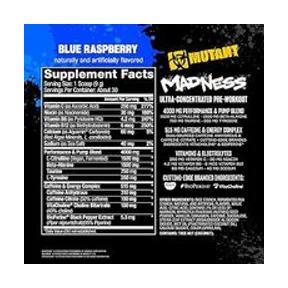 Mutant Madness Pre-workout 30 Serviri Blue Raspberry  2