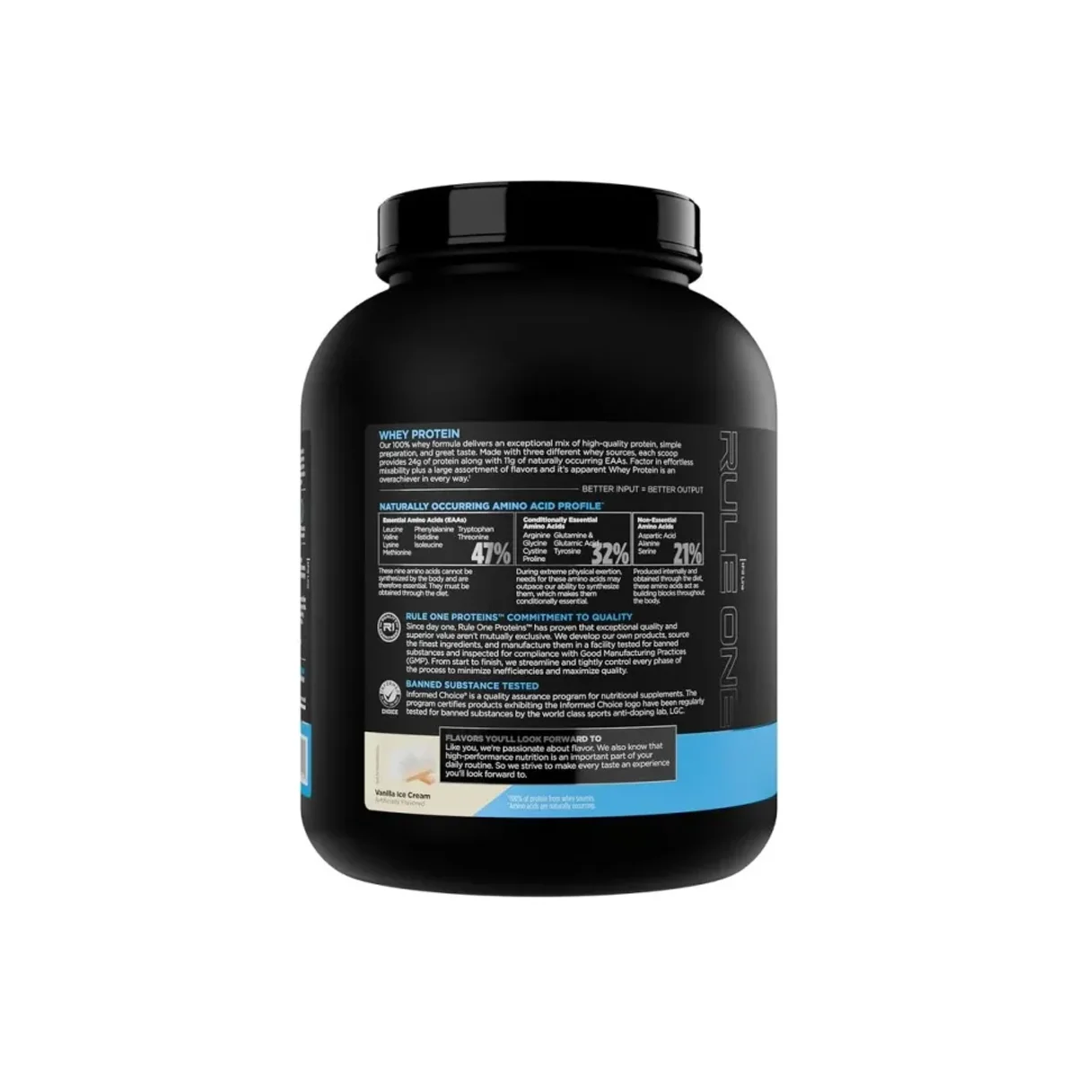 Rule 1 Whey Protein Vanilla Ice Cream 2240g 3