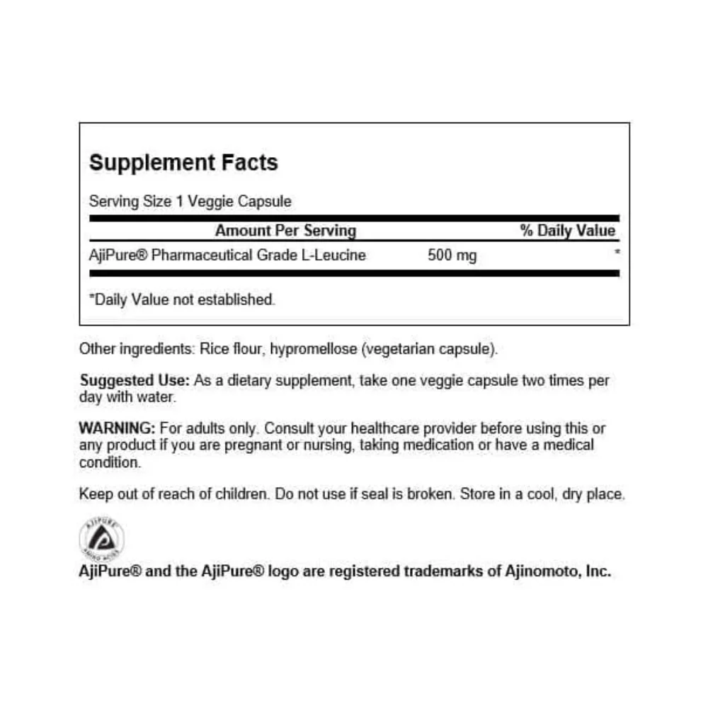 Swanson AjiPure L-leucine 500mg 60vcaps 2