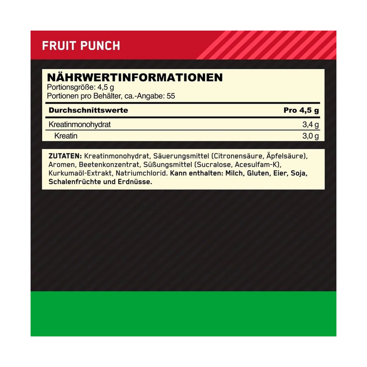 Optimum Nutrition Micronised Creatine 247g Fruit Punch 3