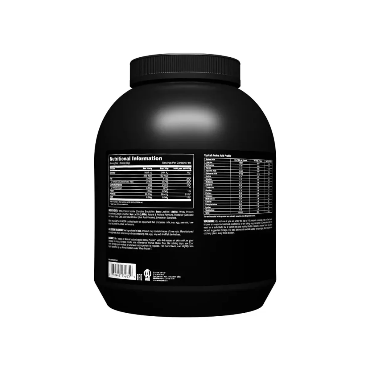 Universal Animal Isolate Loaded  Whey Strawberry 2.3kg 2