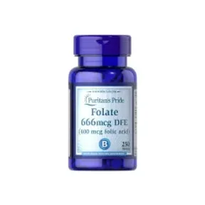 Puritan's Pride Folate 666mcg (400mcg folic acid)250tablete 1