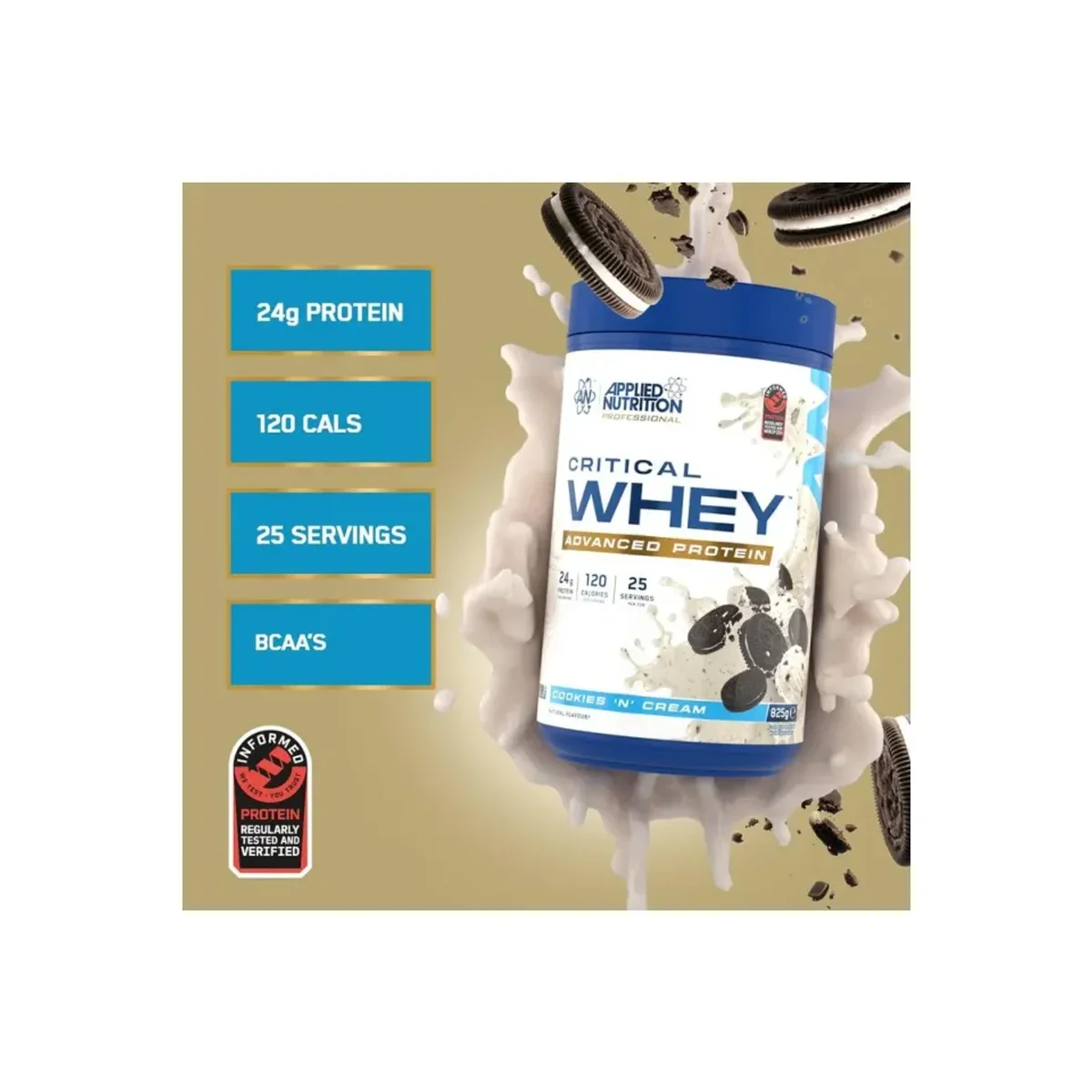 Applied Nutrition Critical Whey Cookies'n Cream  825g