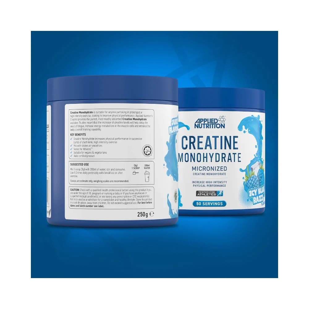 Applied Nutrition Creatine Monohydrate Icy Blue Razz 250g 3