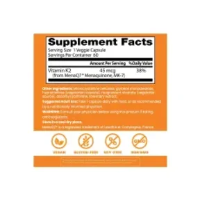 Doctor's Best Natural Vitamin K2 MK7 with MeneaQ7 45mg 60vcaps 2