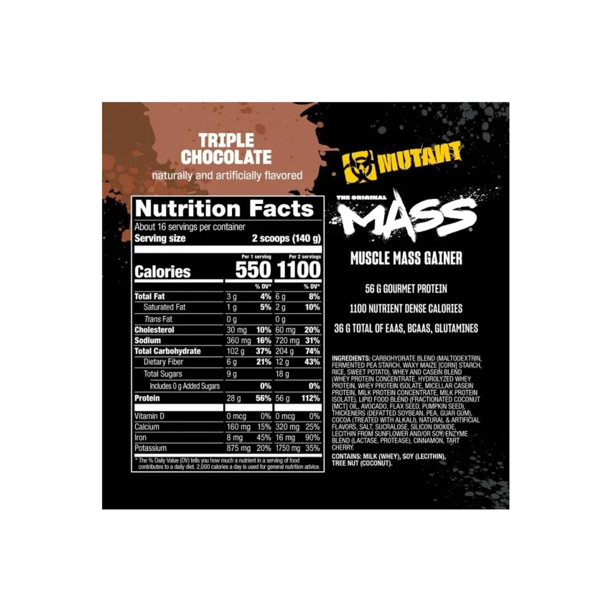 Mutant Mass Triple Chocolate 2270g 2