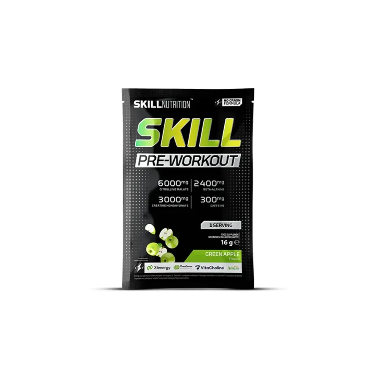 Skill Nutrition Pre-workout 16g(1servire)Green Apple