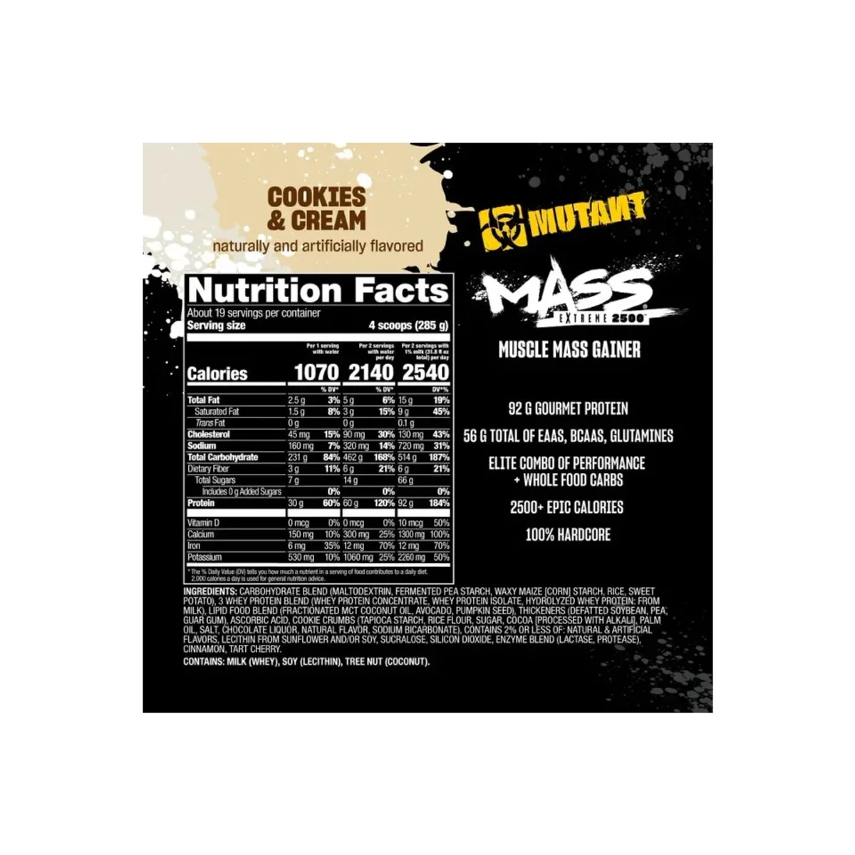 Mutant Mass Extreme 2500 Cookies 2720g 2