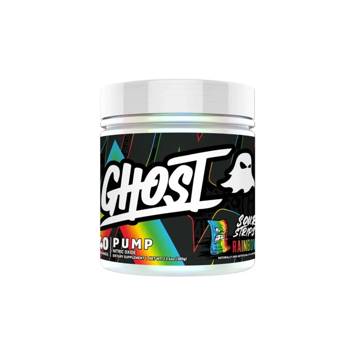 Ghost Pump Nitric Oxide 40 serviri Sour Strips Rainbow Stim Free