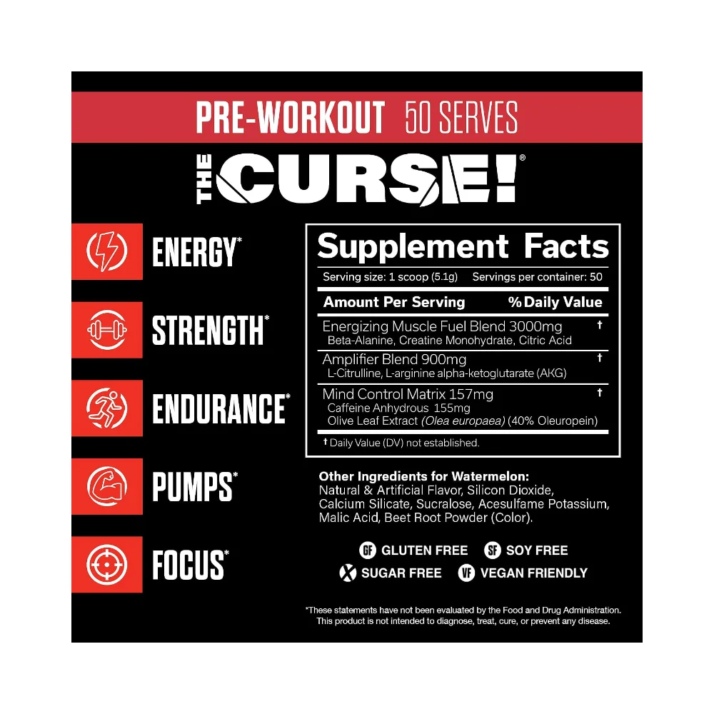 Jnx The Curse Pre-workout Watermelon 255g 2