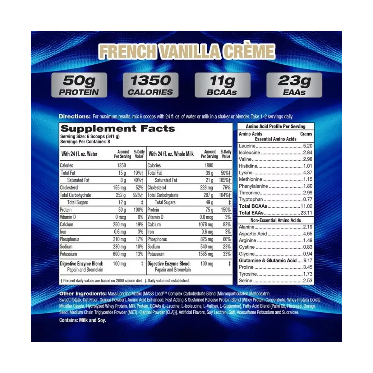 MHP Up Your Mass XXL 1350 2.72kg French Vanilla Creme 2
