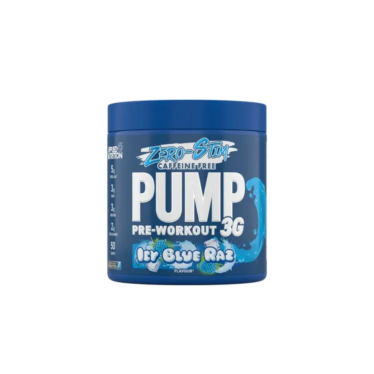 Applied Nutrition Pump 3G Pre-workout Zero Stim Icy Blue Raz 375g