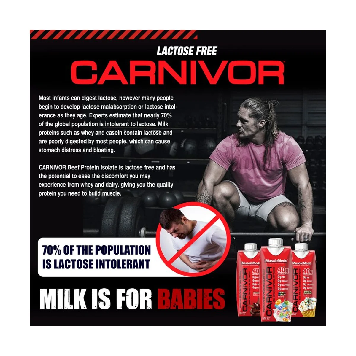 MuscleMeds Carnivor Protein Sake 500ml Chocolate 3