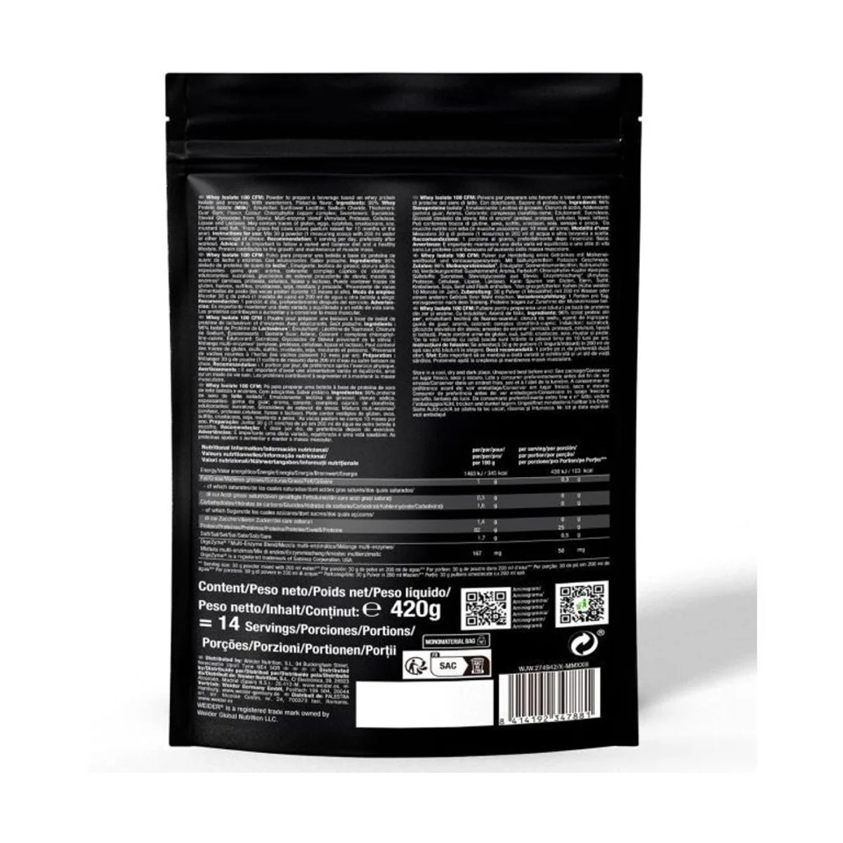 Weider Isolate Whey 100 cmf Chocolate Fondatnt 420g 2
