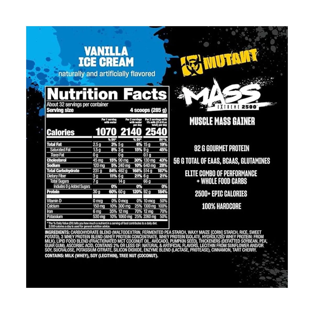 Mutant Mass Extreme 2500 Vanilla 2720g 2
