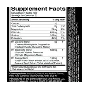 Rule 1 Charged Creatine BlueRazz Lemonade 270g 2