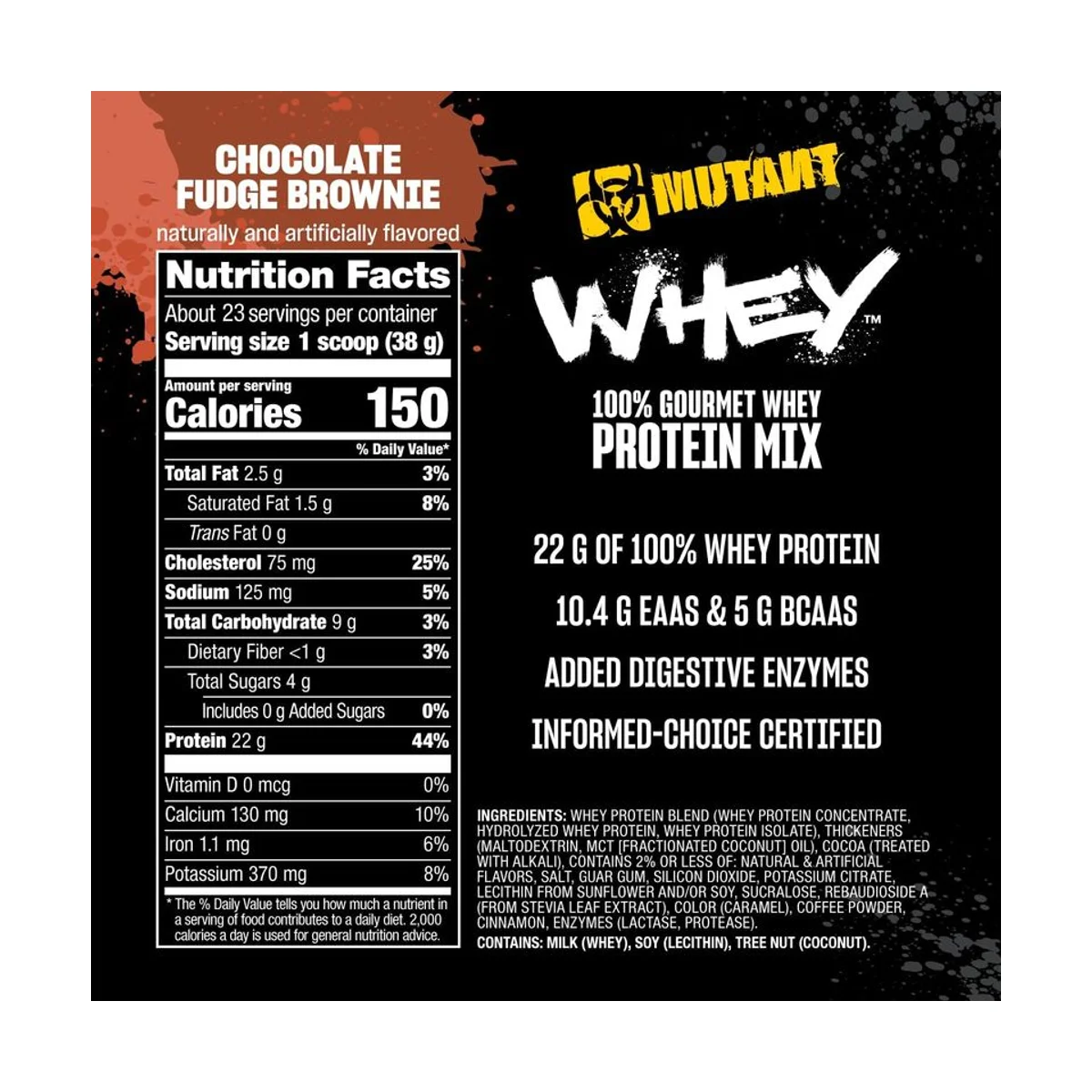 Mutant Whey Chocolate Fudge Brownie 908g 2