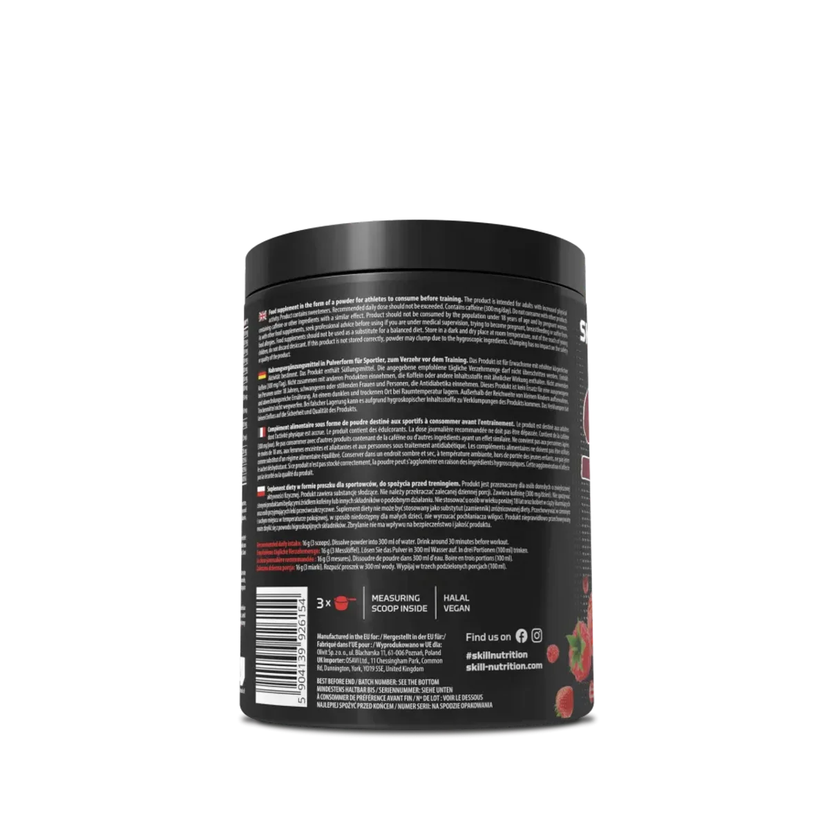 Skill Nutrition Pre-workout Berry Blast 400g 2