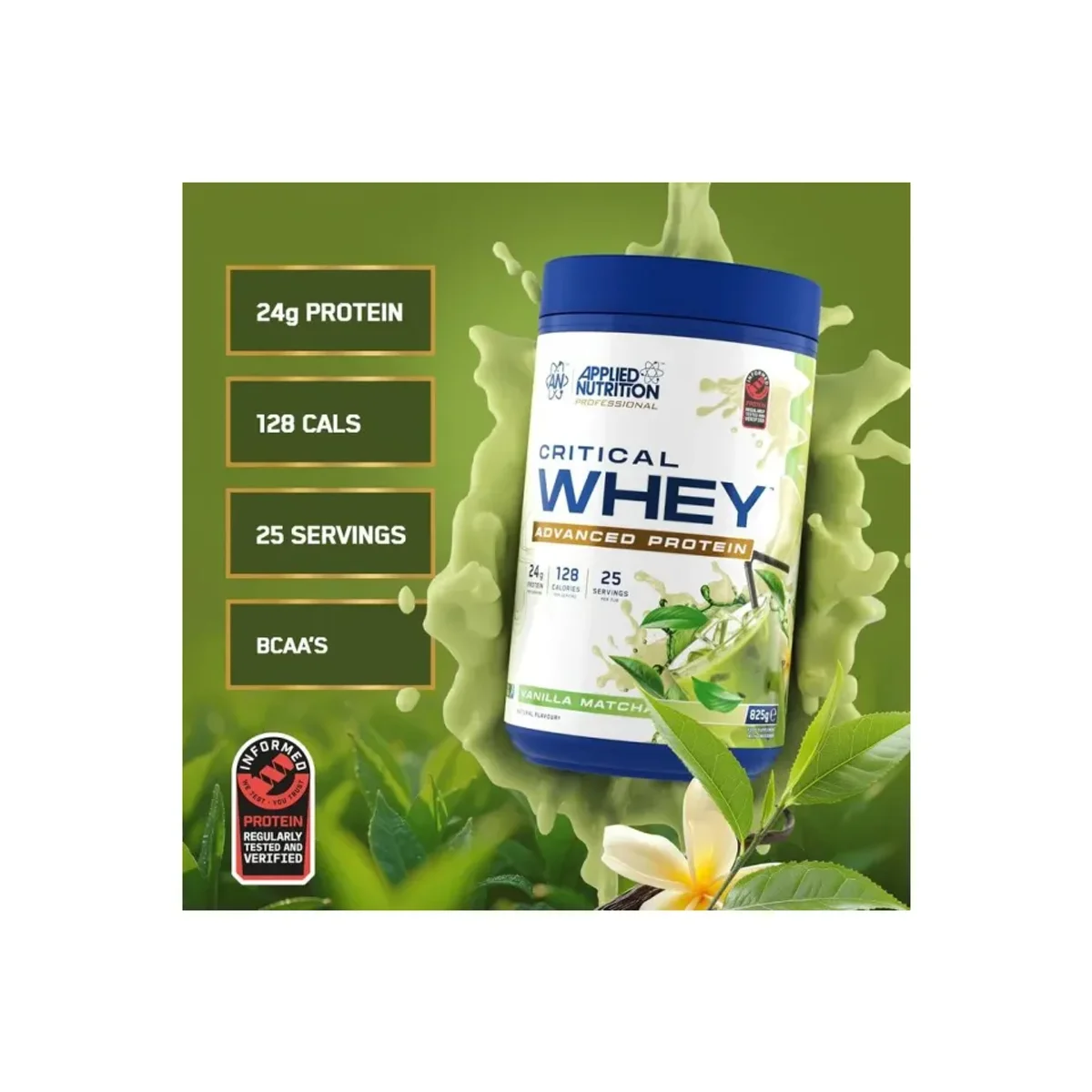 Applied Nutrition Critical Whey Vanilla Matcha 825g