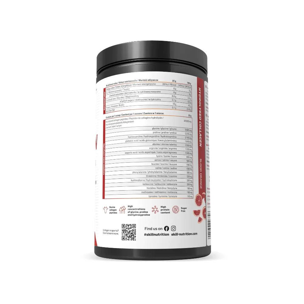 Skill Nutrition Hydrolysed collagen I & III Blood Orange 660g 2