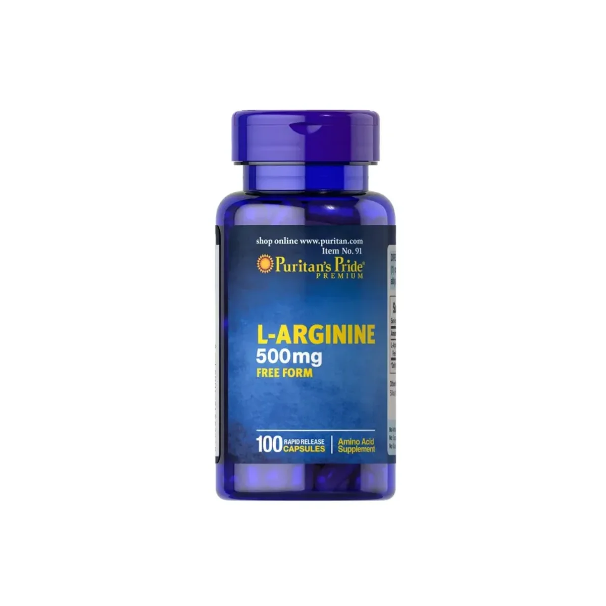 Puritan's Pride L-Arginine 500mg 100 caps