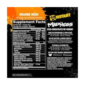 Mutant Madness Pre-workout 30 serviri Orange Rush 2