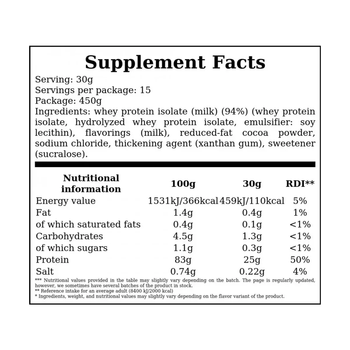 Optimum Nutrition Gold Standard Isolate 450g Chocolate 2