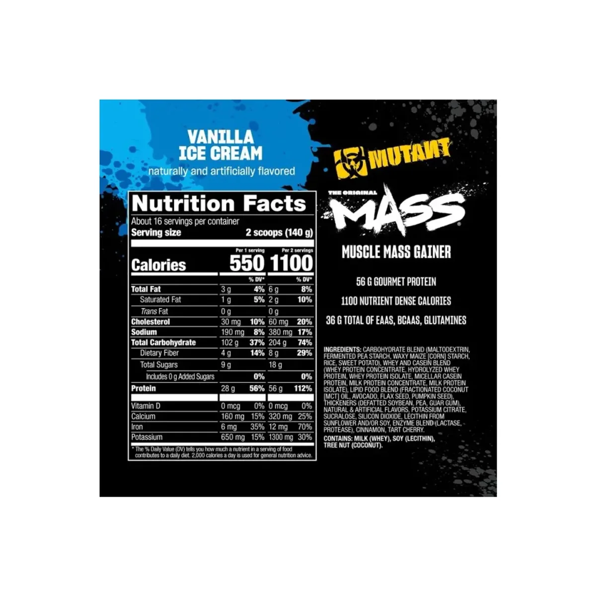 Mutant Mass Vanilla Ice Cream 2270g 2