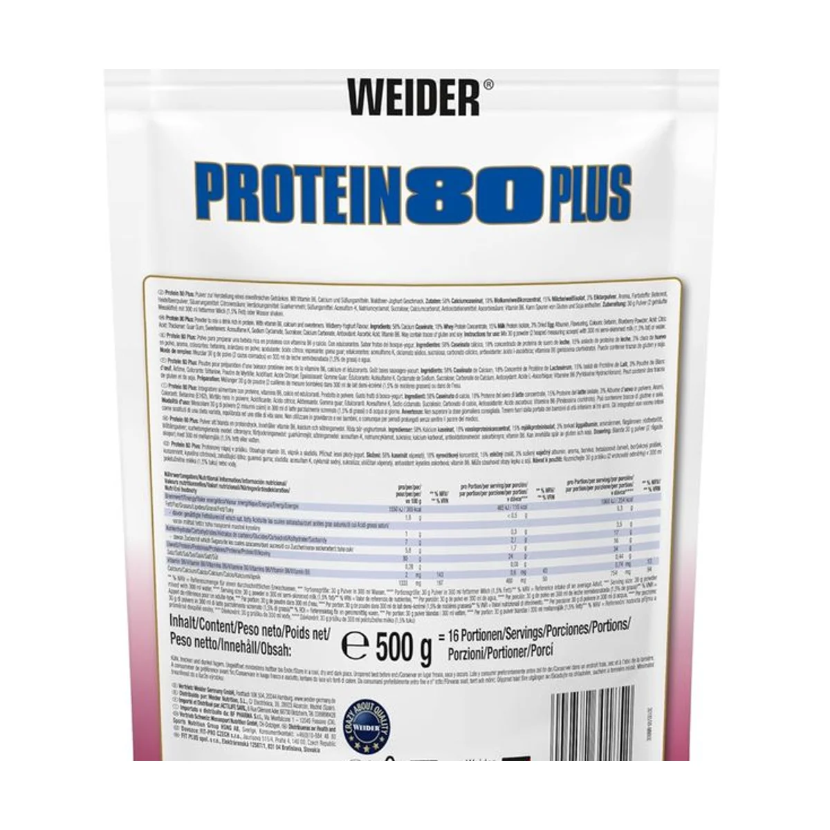 Weider Protein 80 Plus 500g Fructe de padure -iaurt 2