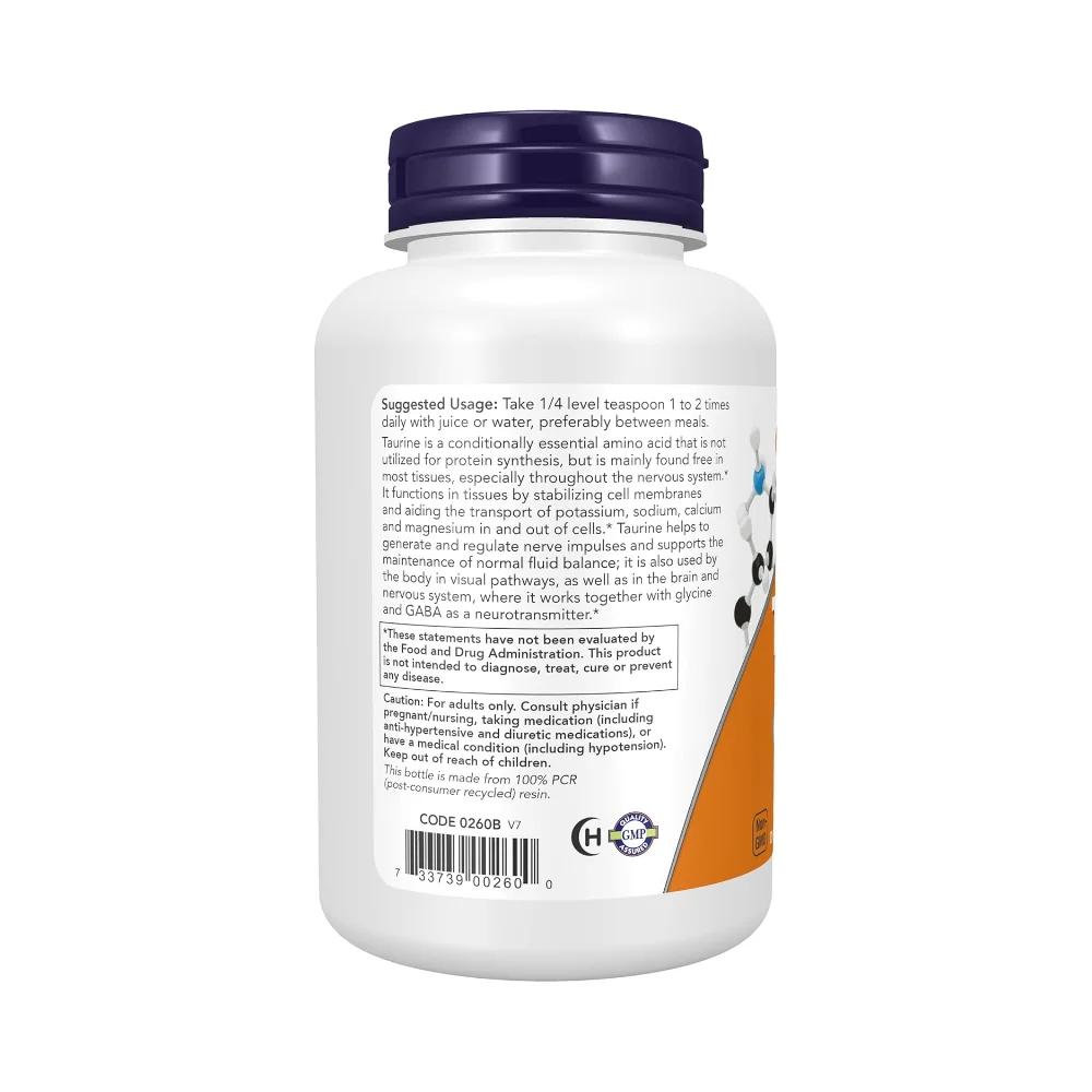 Now Taurine Pure Powder 227g 3
