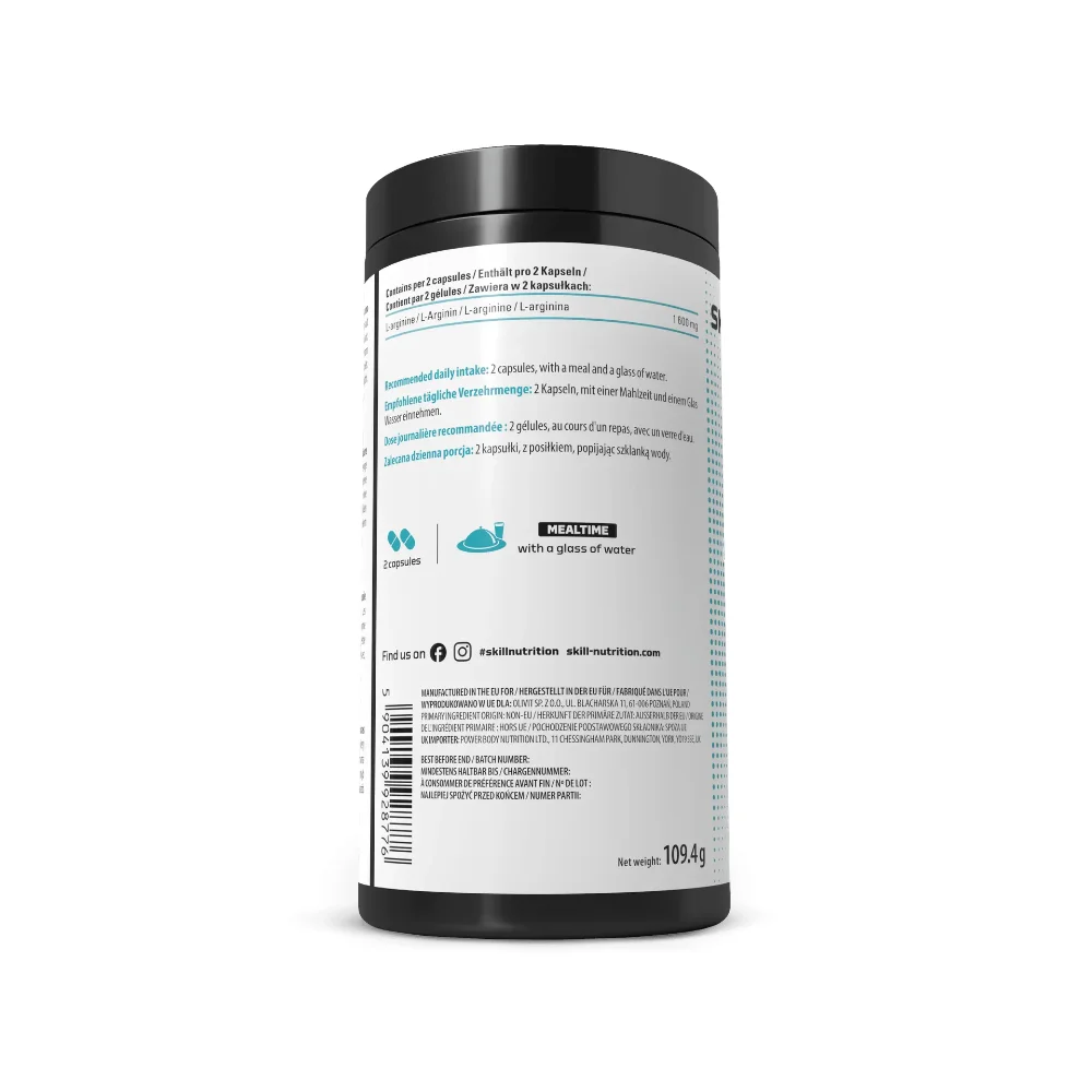 Skill Nutrition L-Arginine 1600mg 120vcaps 2
