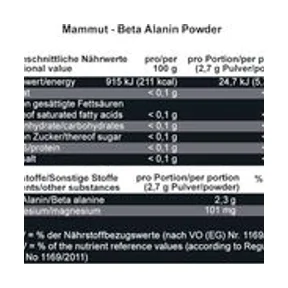 Mammut Beta Alanin Powder 300g  2